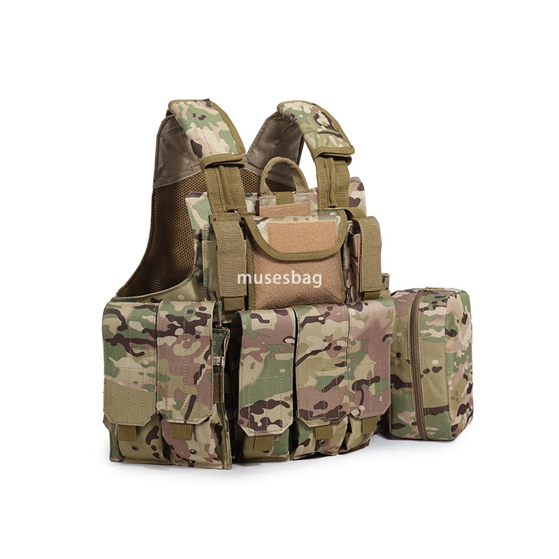 600D the same outdoor ghost tactical vest eight-piece camouflage vest CS field equipment