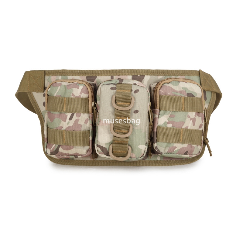 Triple waist pack fashion leisure sports outdoor bag kettle bag running carry-on bag camouflage bag
