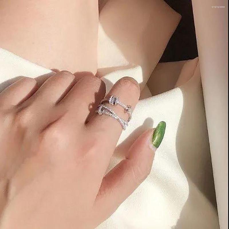 Band Rings s Desingers Ring Index Finger Female Fashion Personality Ins Trendy Niche Design Time To Run Internet Celebrity Elegant