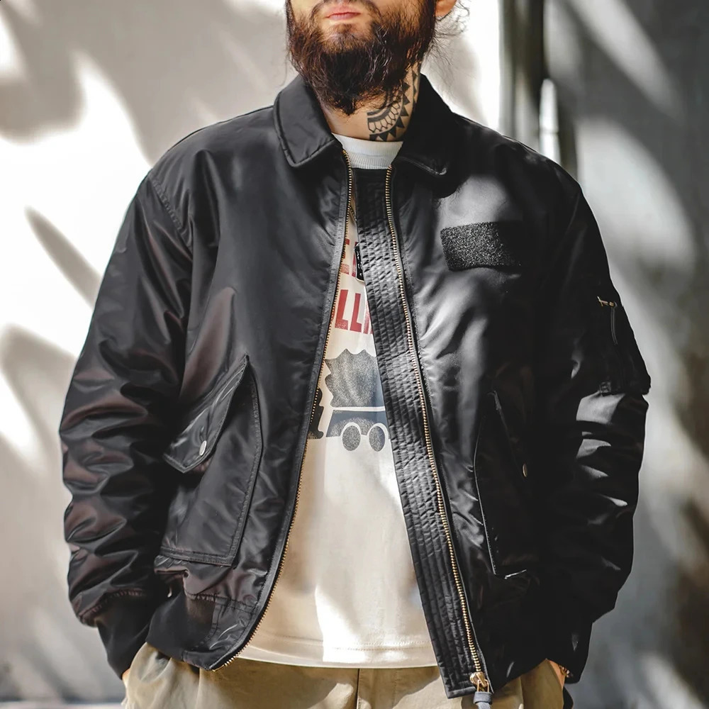 Maden CWU-45P Bomber Jackets for Men Pilot Thickened Coat Winter Green Padded Jacket Male Vintage Black Outwear 240719