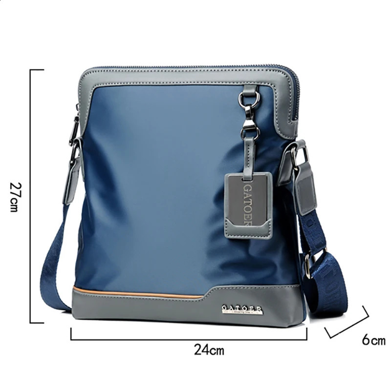 Mens Shoulder Bag Waterproof Oxford Cloth Small Casual Messenger Crossbody Youth Sports High Quality 240723