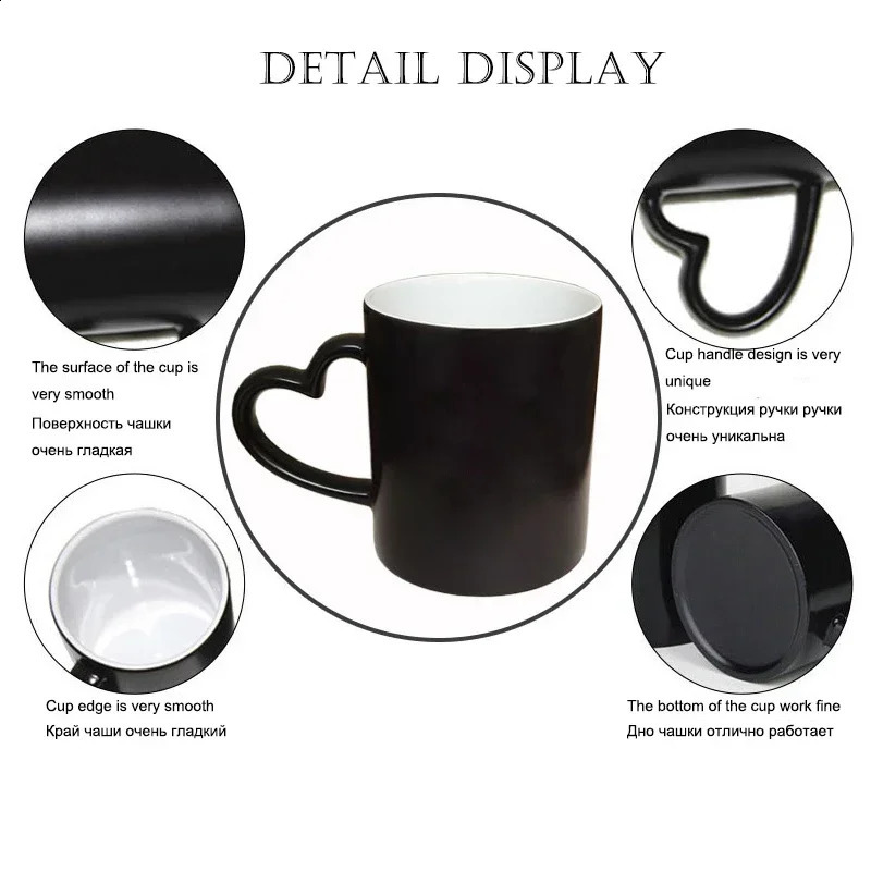 Custom Desin Personalized Magic Mug DIY Po Mugs Ceramic Coffee Cups Cute and Different Cups Couple Tea Cup 240725