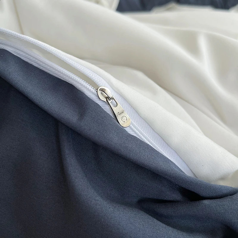 1pc Quilt Cover housse de couette 220x240 White Blue Color Duvet Cover Double Size funda nordica cama 150 Queen/King Bed Cover 240725