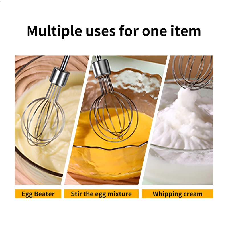 Wireless Portable Electric Food Mixer Automatic Whisk Dough Egg Beater Baking Cake Cream Whipper Kitchen Tool 240725