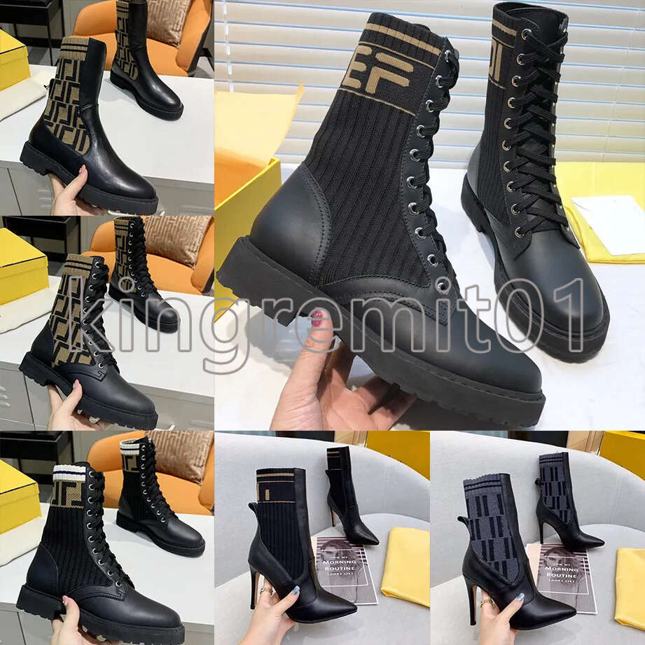 Designer Boots Women Shoes Over Knee Boot Winter Ankle Adjustable Straps Canvas Zipper Boots Laces Original Shoes Ladies High Boot with Box