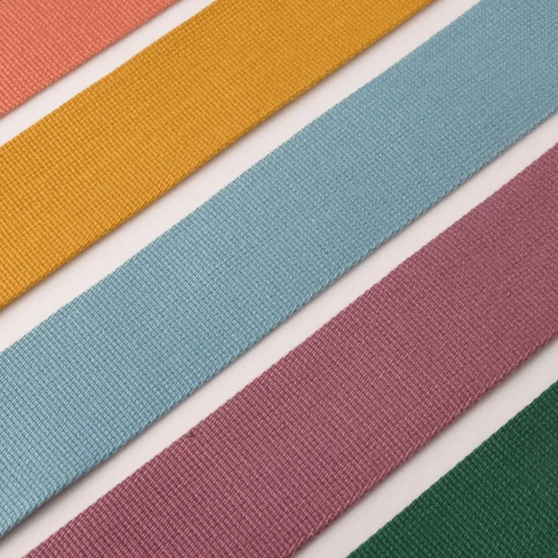 DHXJ Solid Color 5cm Wide Canvas Fabric Strap Messenger Shoulder Belt In Cowskin Leather Bag Parts Adjustable 240725