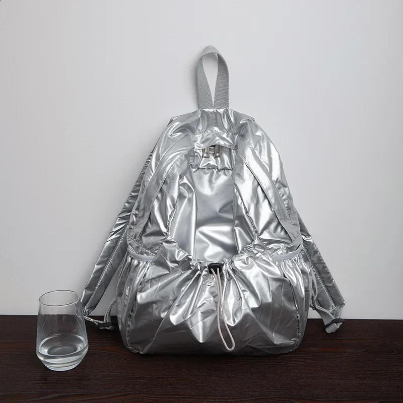 Korean style backpack for womens casual large capacity folding backpack womens Ins lightweight trend 240912