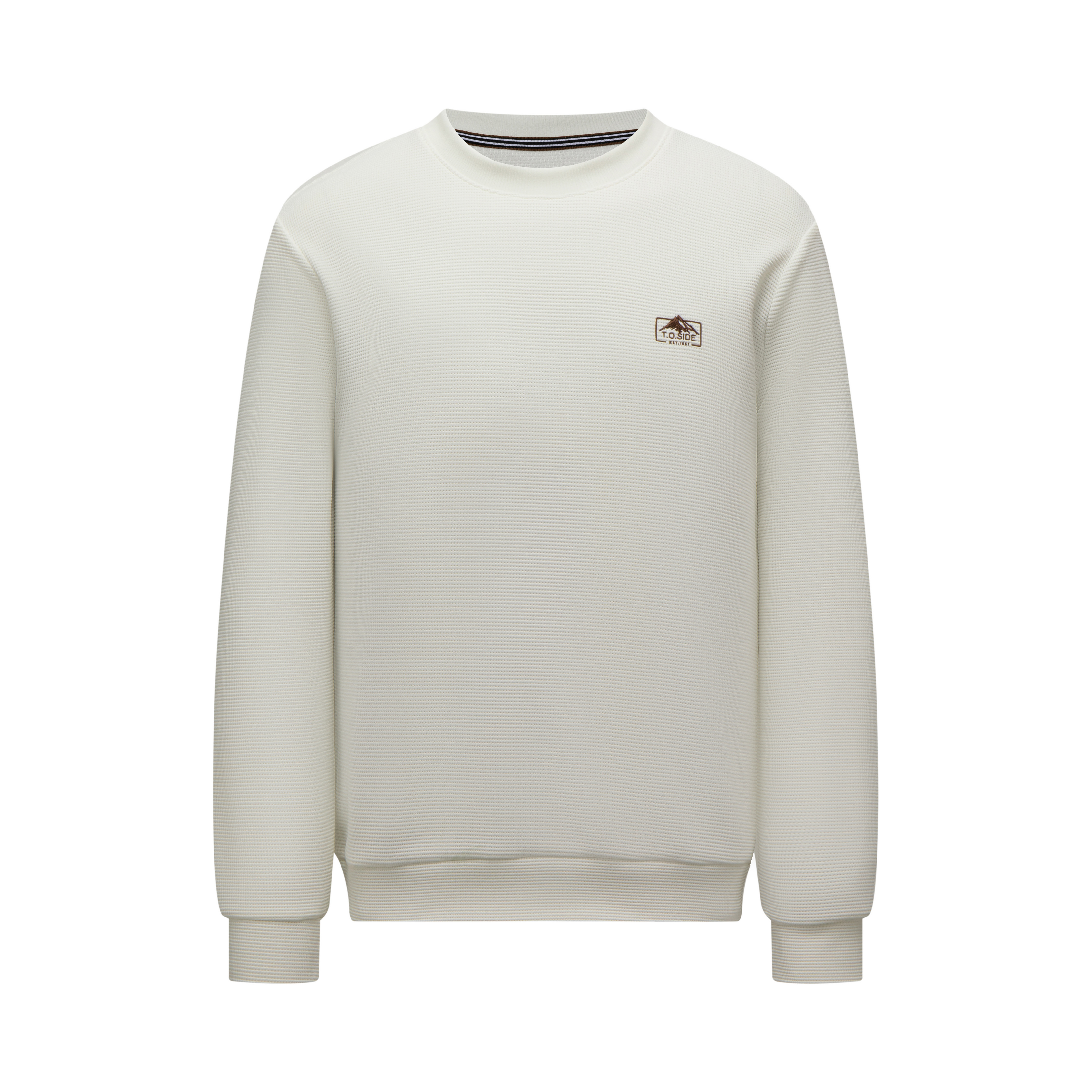 Gentleman's minimalist round neck pullover men's hoodie 24F07