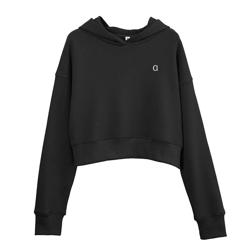 A-0977 Women Sweater Long Sleeves Pullover Outfit Solid Color Zipper Gym sweatshirt Tight Fitness Outfit Sportswear For Lady
