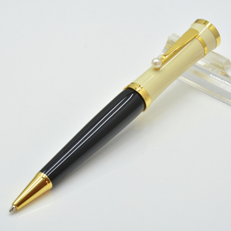 2026 Black and white resin Ballpoint pen / Fountain pen office stationery Promotion Write ball pens for birthdays gift