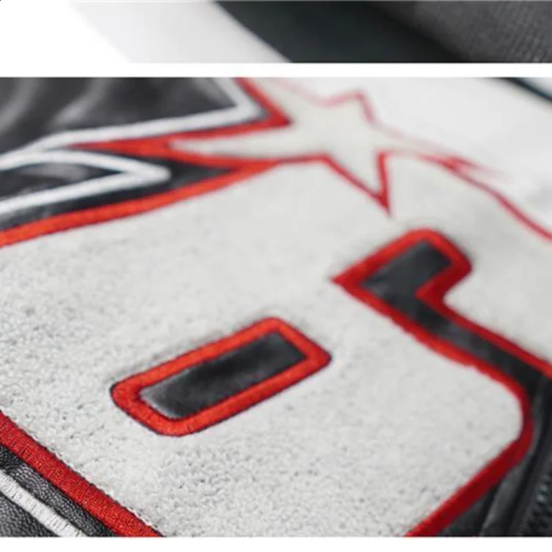 Bombe PU Jacket Men Flocking Embroidery Leather Y2k Vintage Varsity Jackets Racing Oversize Patchwork Baseball Jackets Unisex 240723