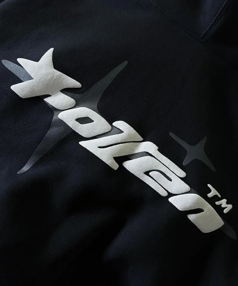 American Trend Street Retro Star Letter foam Hoodie Mens Y2k Gothic Harajuku Casual Couple Loose Sweatshirt 240821