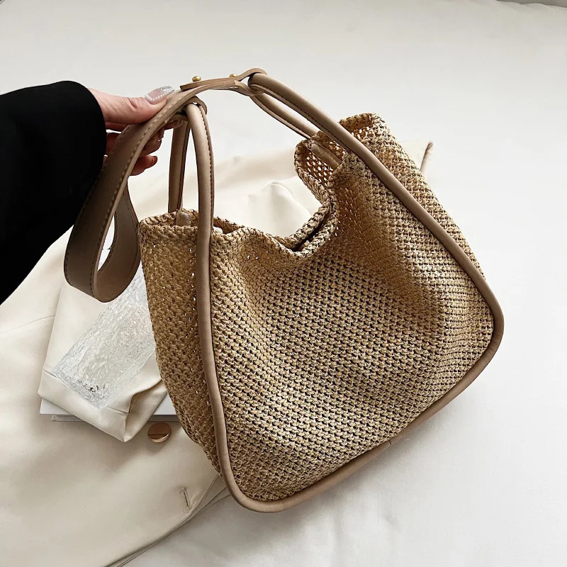 Beach Bags Womens Summer Bag Beach Bags Tote Handbag Handmade Woven Straw Shoulder Purses women bag 240724