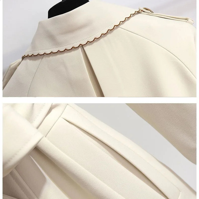 Trench Coat Women Double-Breasted Trenchcoat Female Autumn Casual Coats Windbreaker Outwear Raincoat Streetwear 240724