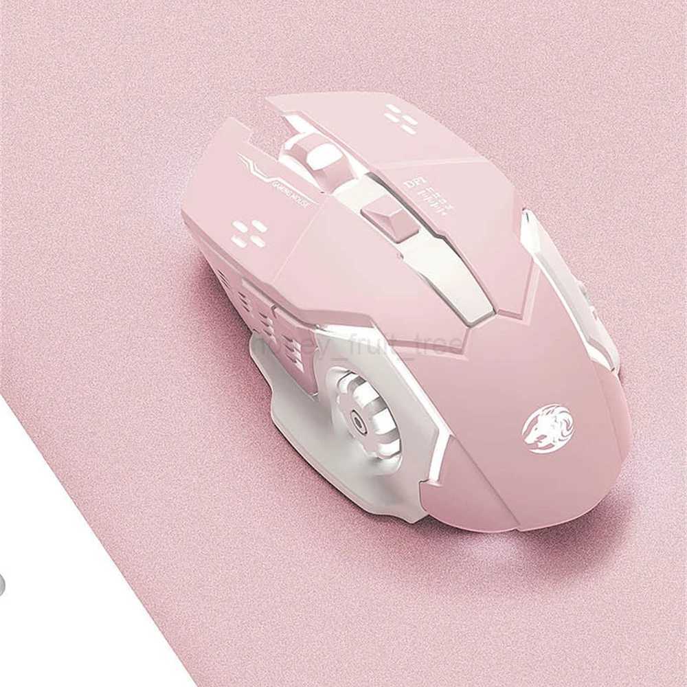 Wireless Silent Mute Gaming Mouse 1600 DPI Optical LED Backlit USB Rechargeable Mice 6 Buttons Design For PC LaptopM240725