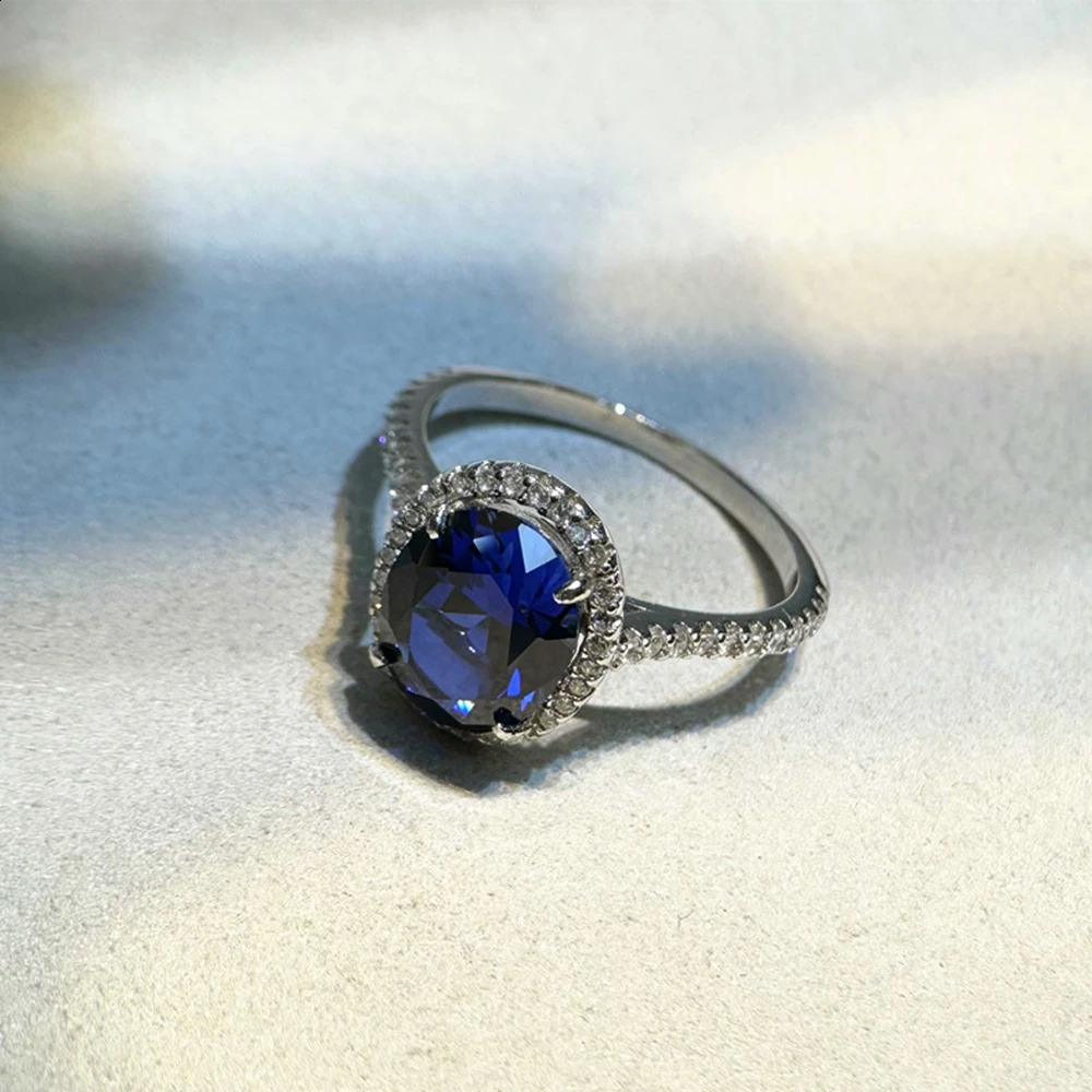 Vinregem 8*10 MM Oval Cut Sapphire High Carbon Diamond Gemstone Women Ring 925 Sterling Silver Wedding Engagement Fine Jewelry 240723