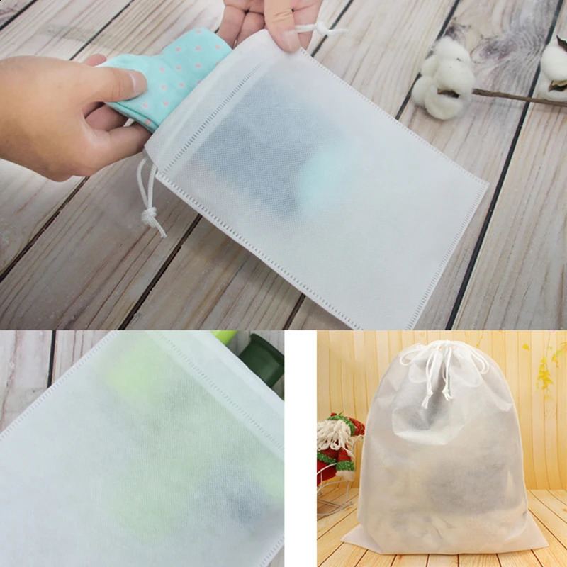 Portable practical shoe bag travel storage dust ction nonwoven fabric gift protection 240724ZYl