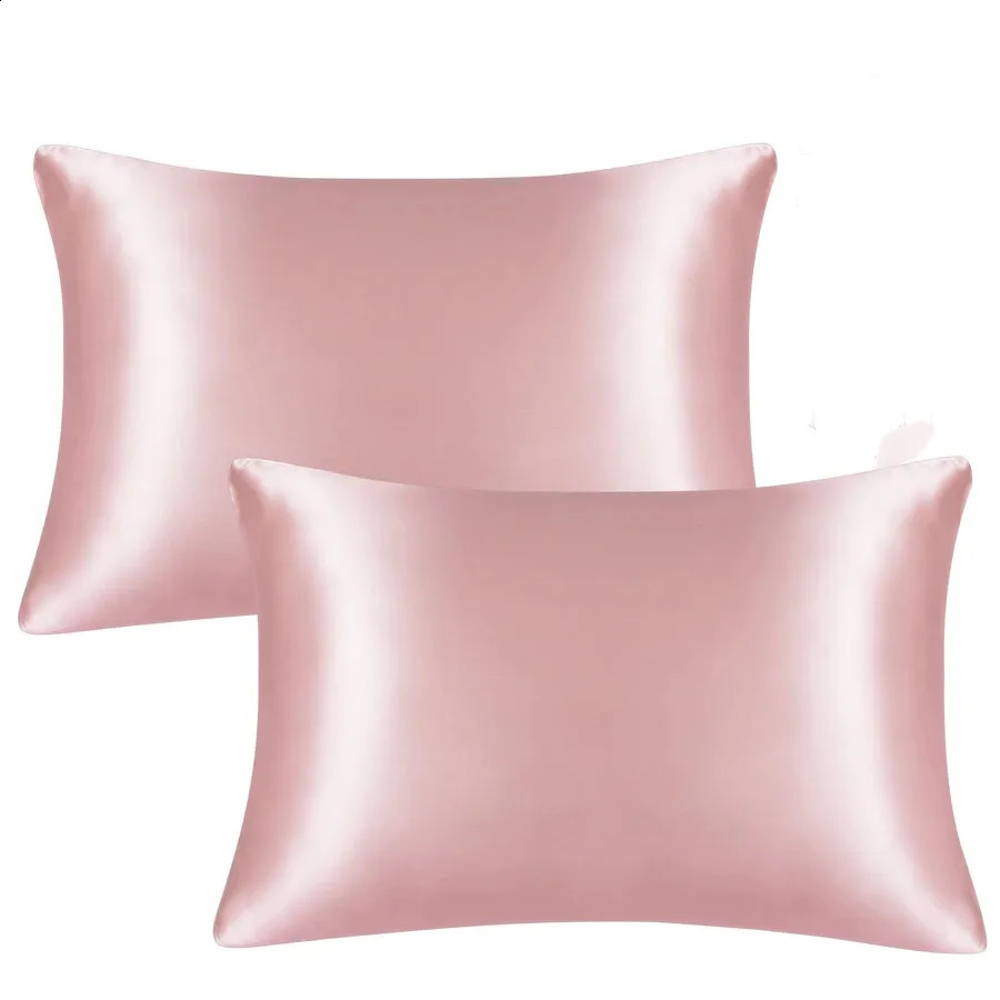 JuwenSilk silky stain pillowcase silky pillowcase natural silk pillowcase mulberry silk pillow case standard queen k 240725