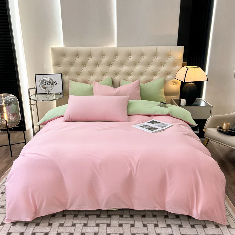 1pc Quilt Cover housse de couette 220x240 Pink Green Color Duvet Cover Double Size funda nordica cama 150 Queen/King Bed Cover 240725