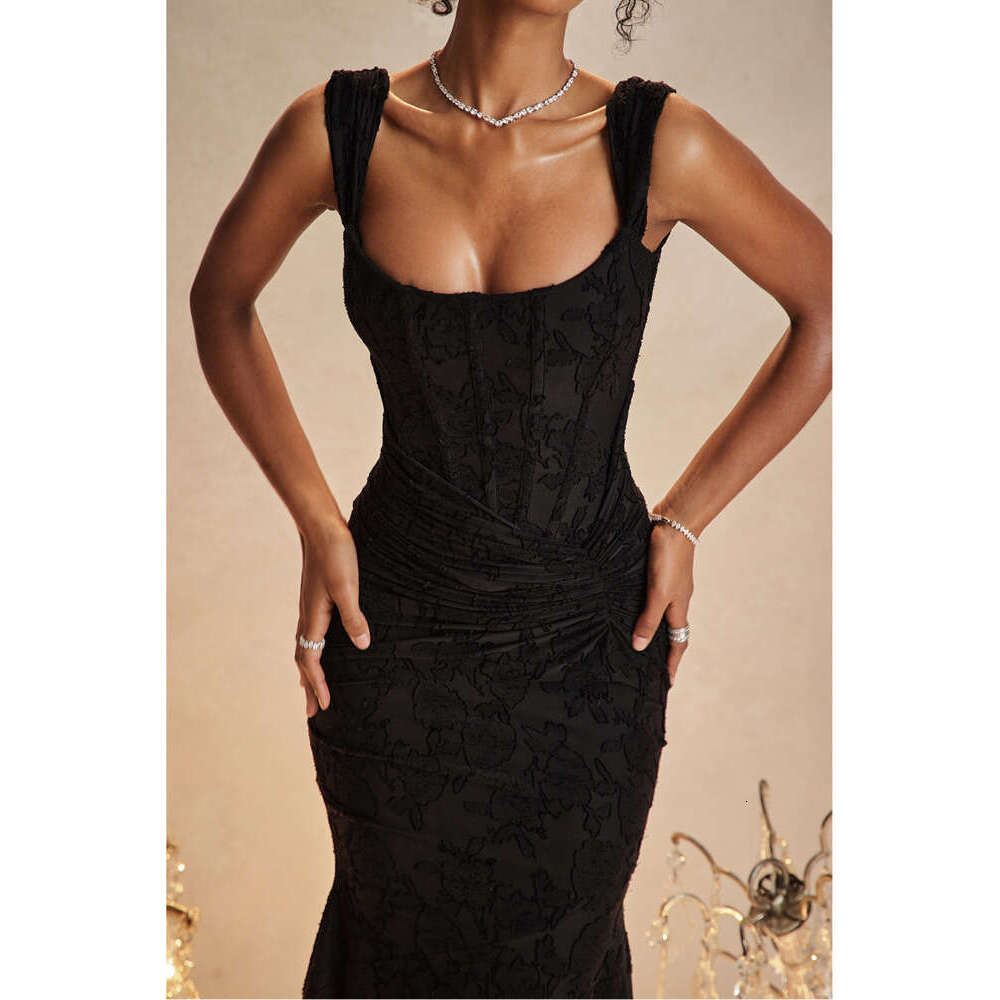 Articat Sexy Camisole Patchwork Zipper Prom For Women Ruffle Ruffled Bodycon Maxi Female Dress Elegant Party Vestidos