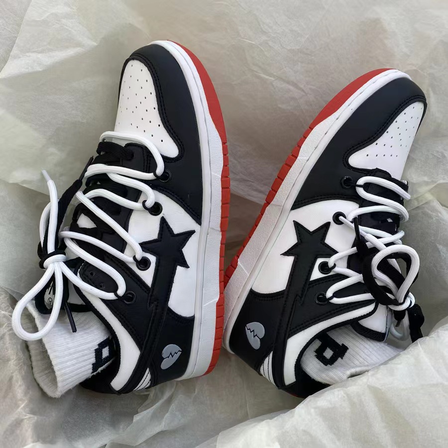 Men's and women's meteor heart double straps breathable single shoes