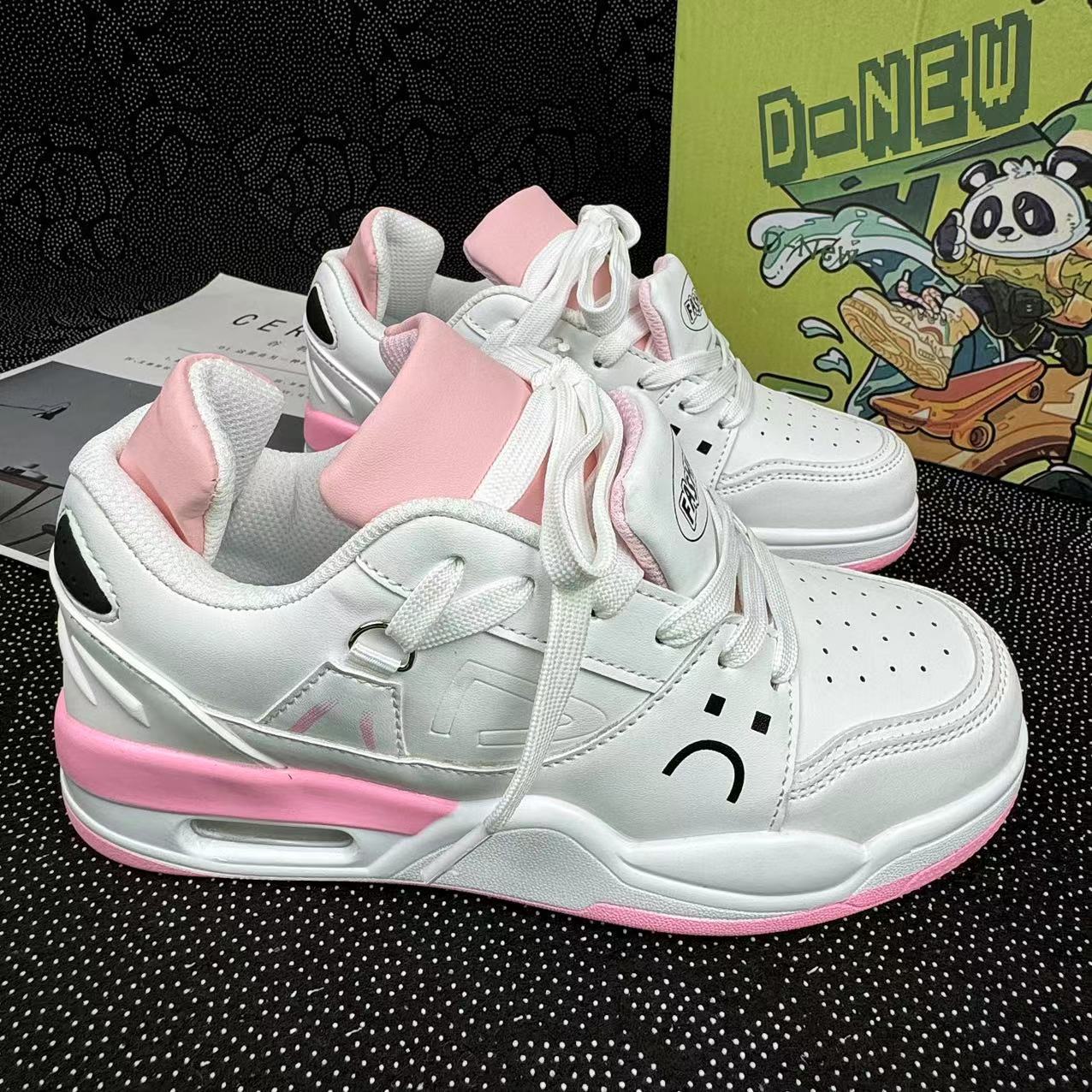 Men's and women's fresh and sweet thick soled casual shoes