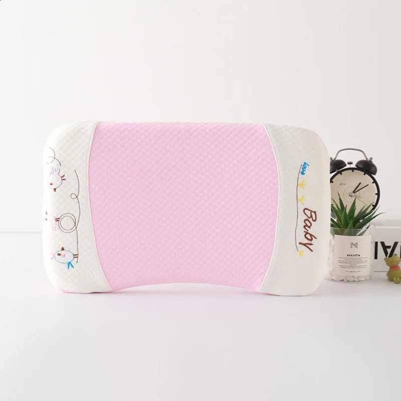 Latex Baby Pillow Rectangular 0-6 Years Old Baby Removable and Washable Memory Foam Slow Rebound Shaped Pillow 240717