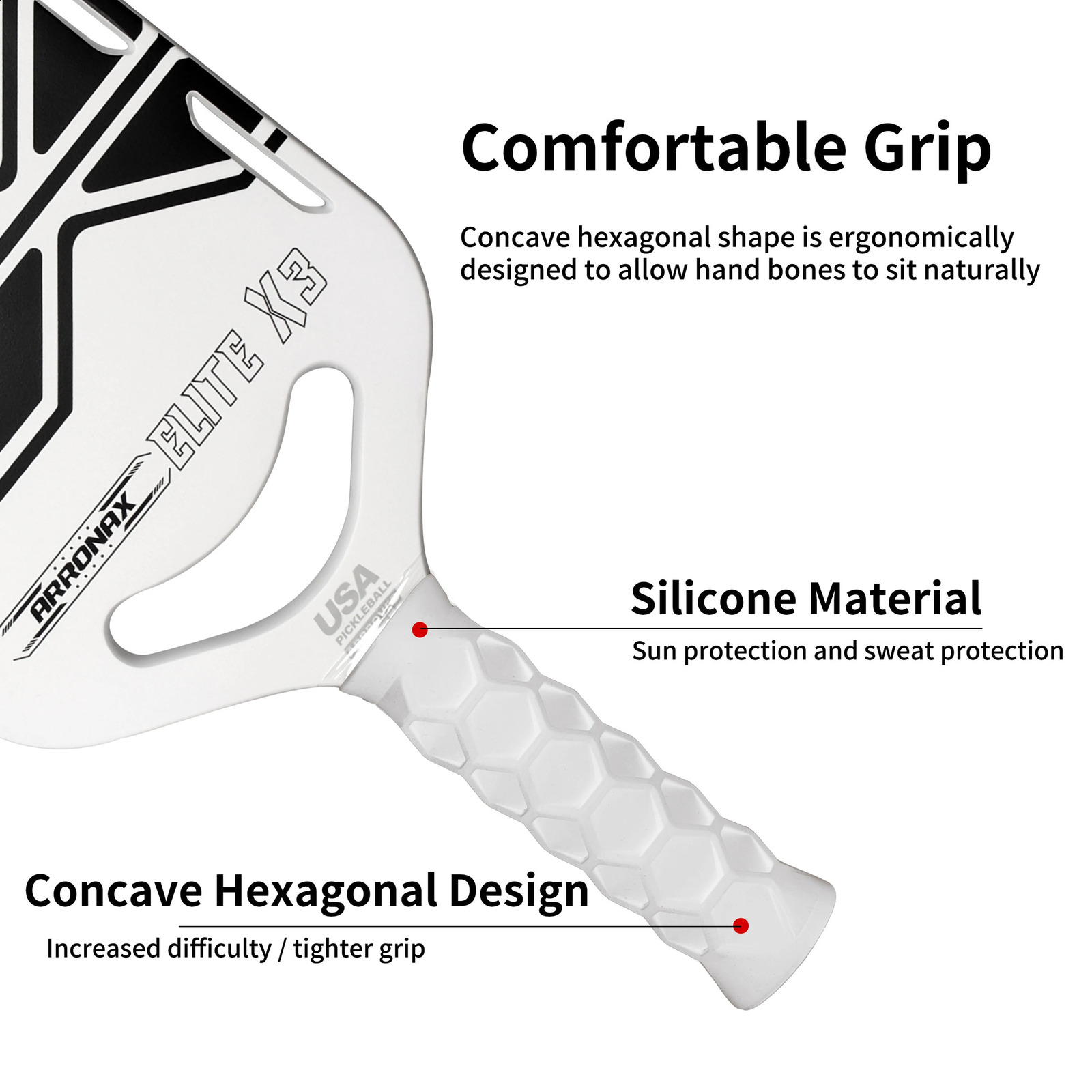 ARRONAX Silicone Undergrip For Padel Pickleball Tour Grip Beach Tennis Racket Badminton with Box 2024 240715