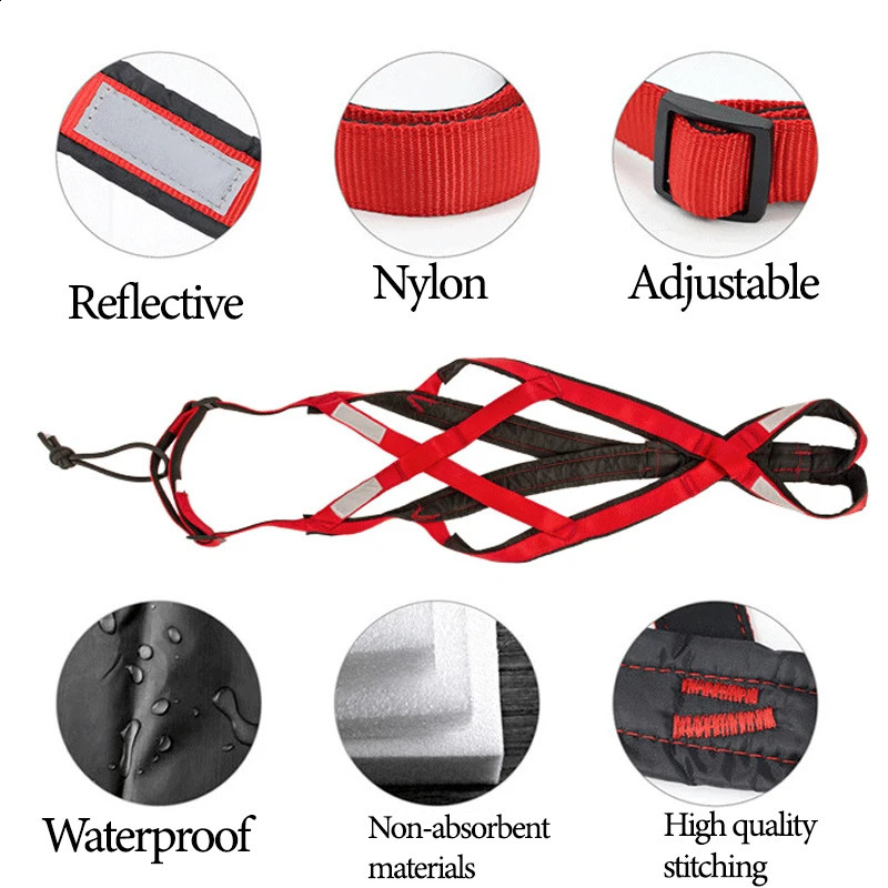 Pet Sledge Harness for Small Large Dogs Reflective Dog Vest Weight Pulling Sledding Harnesses Mushing X Back Chest Strap 240724