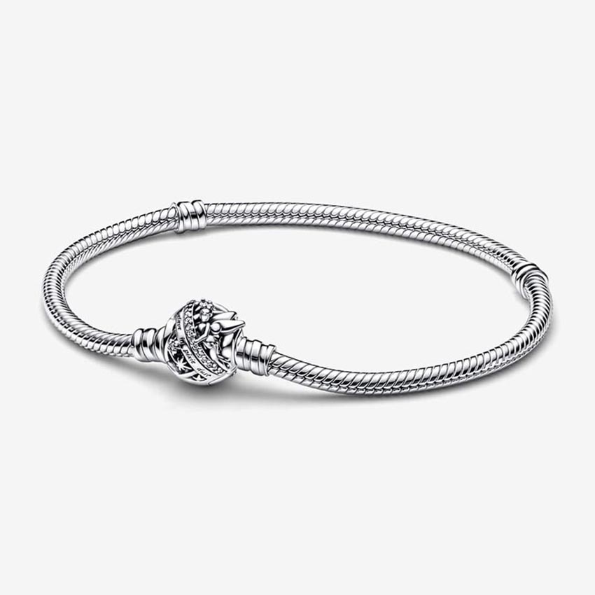 Classical Moments Snake Chain Bracelet 925 Sterling Silver Charm Bracelet For Women designer Jewelry Girlfriend Gift Luxury bracelet with Original Box Set