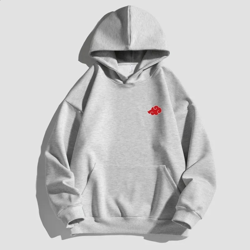 Autumn Winter Japan Anime Akatsuki Cloud Symbols Hoodies Sweatshirt Streetwear Men And Women Casual Oversized Pullover 240725