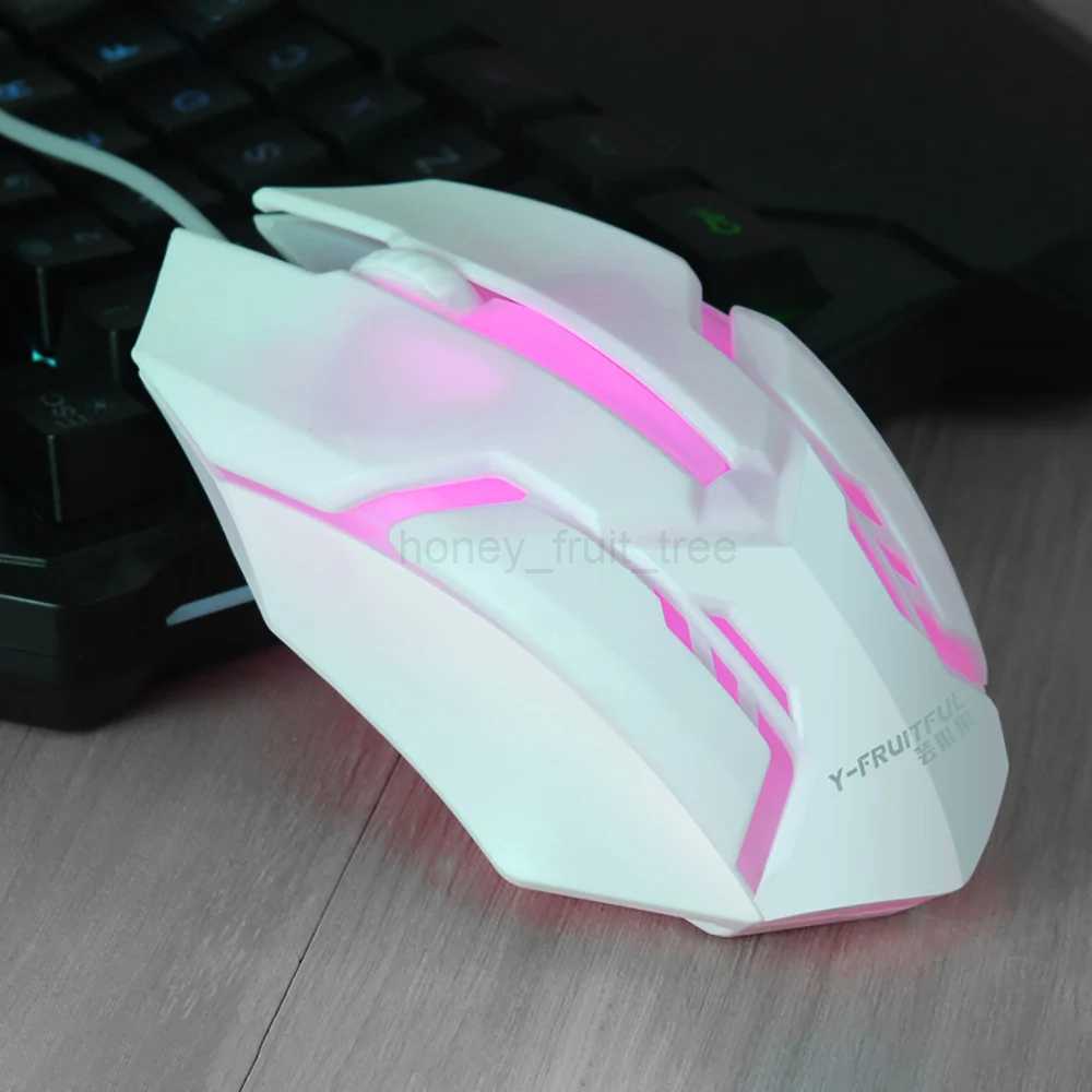 Business office Desktop laptop office light up eat chicken game mouse 5500dpi colorful esports mechanical mouse for PC laptopM240725