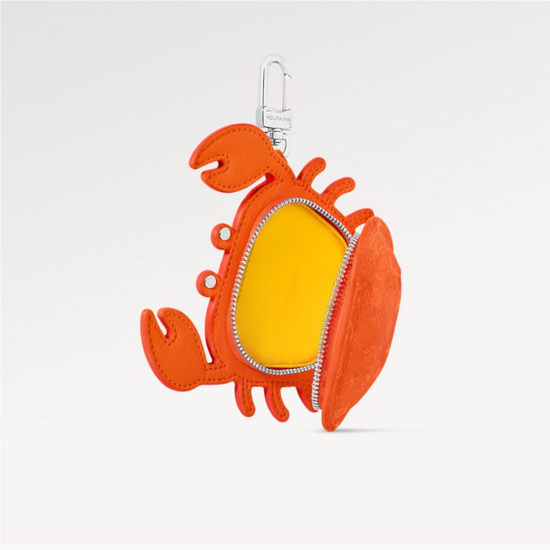 CRAB bag decoration headset coin se Letter Keychain Backpack Handheld Crossbody Bag Car Key Product Fashion Decoration animal Accessories 6 colors Fre