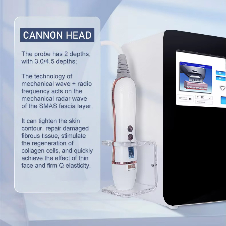 Advanced HIFU Beauty Machine Effective Skin Tightening Face Lifting Smas Wrinkle Reduction High Intensity Focused Ultrasound 2 Handles Instrument