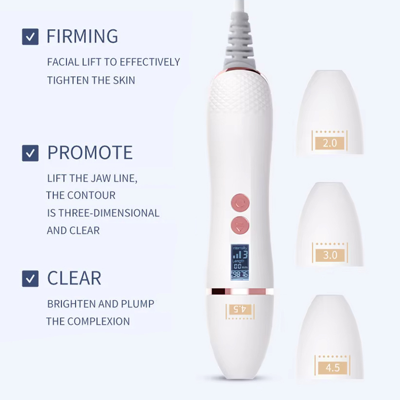 Advanced HIFU Beauty Machine Effective Skin Tightening Face Lifting Smas Wrinkle Reduction High Intensity Focused Ultrasound 2 Handles Instrument