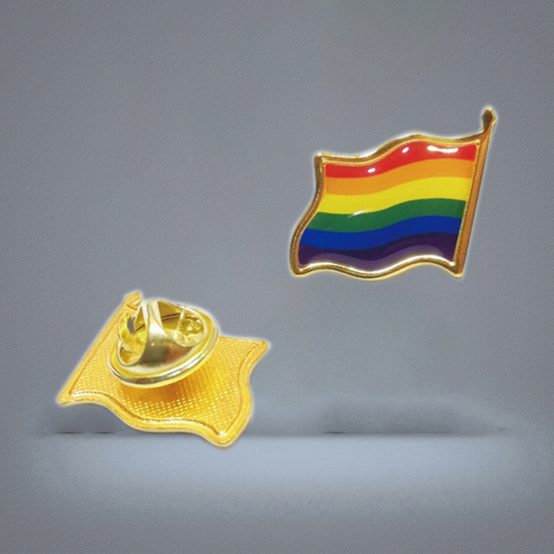 10pcslot Rainbow Flag Lapel Pin Colors Gay Pride Hat Tie Tack Badge Pins Mini Brooches for Clothes Bags Decoration