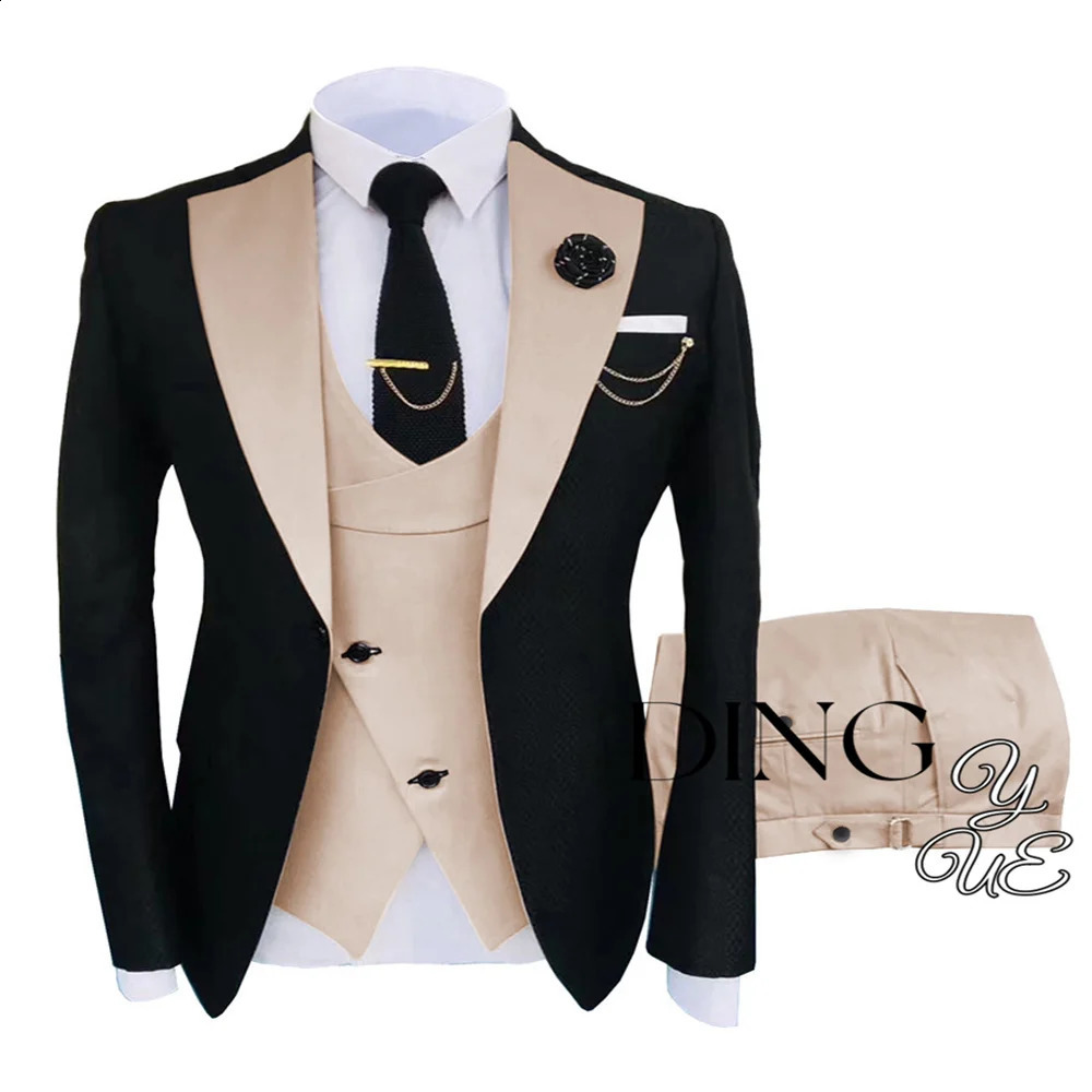 Classic Burgundy Slim Fit Custom Made Mens Suits Wedding For Groom Tuxedos 3 Pieces Groomsmen Man 240807