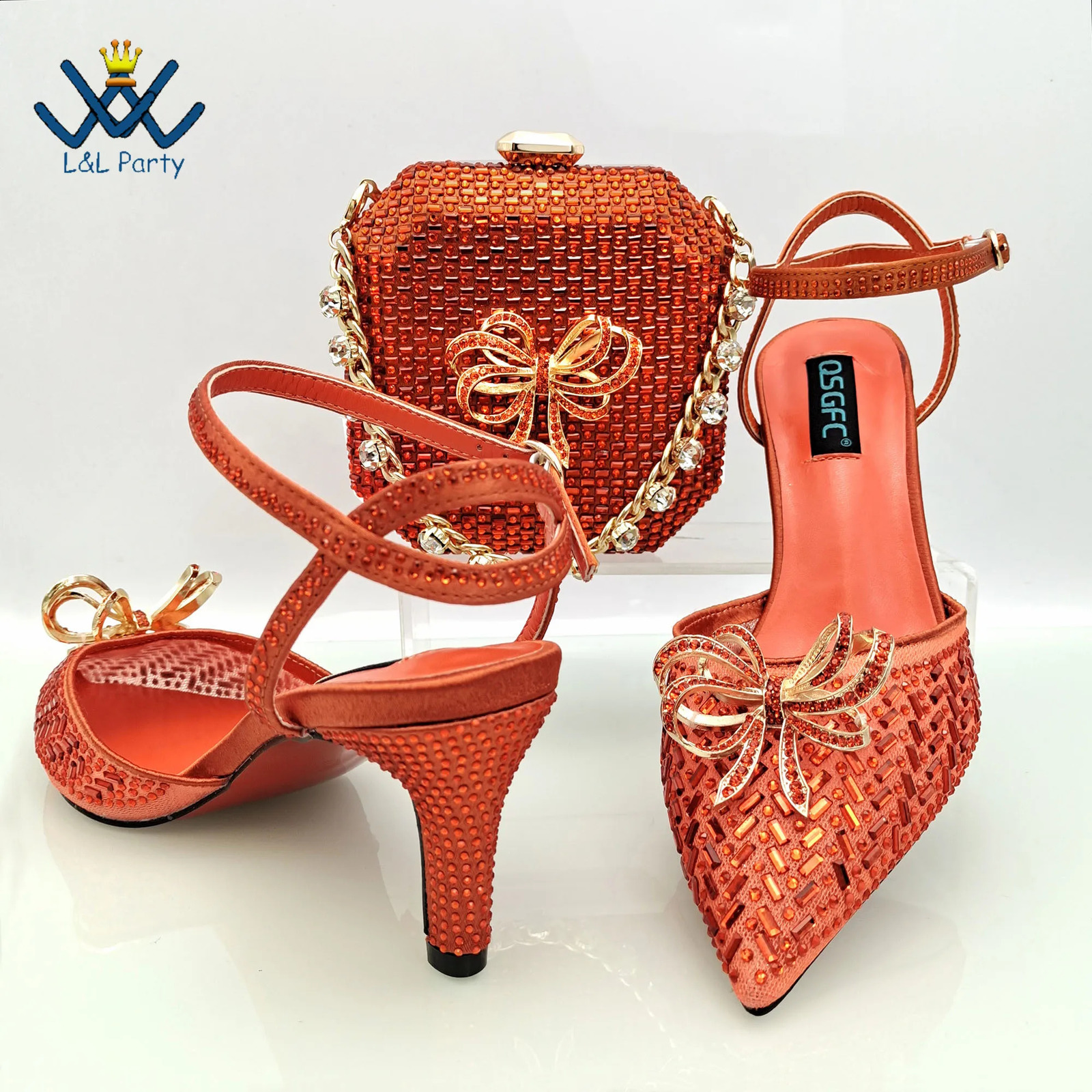 Arrivals Nigerian Women Shoes and Bag Set in Dark Purple Color Matur Style Pumps for Wedding Party 240724