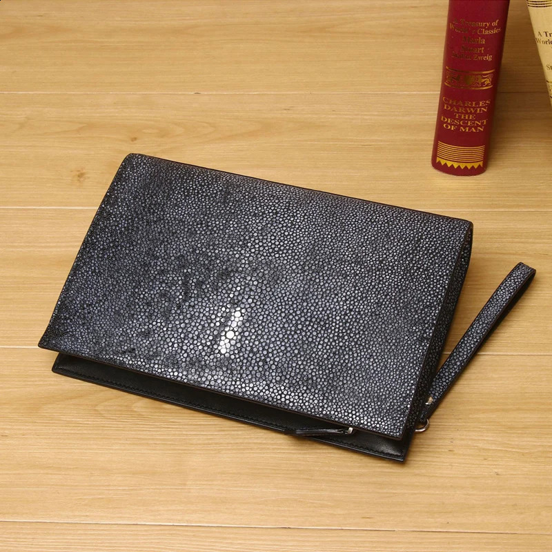 Winter Mens Clutch Bag High-quality Genuine Leather Envelope Clutch Bag Large Capacity Mens Bag 240724