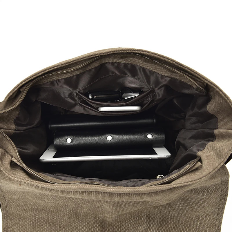 Men Bags Male Canvas Shoulder Unisex Crossbody Messenger Large Retro Satchels for Travel Envelope Briefcase 240723