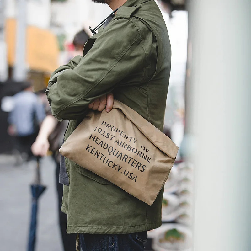 Maden M65 mens jacket green oversized denim vintage casual windproof solid loose 240816