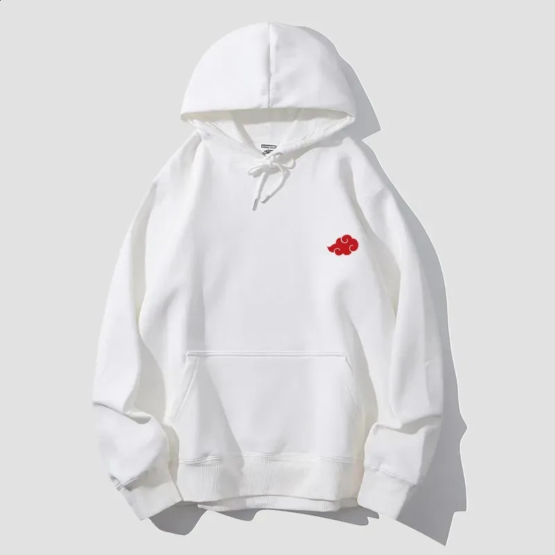 Autumn Winter Japan Anime Akatsuki Cloud Symbols Hoodies Sweatshirt Streetwear Men And Women Casual Oversized Pullover 240725