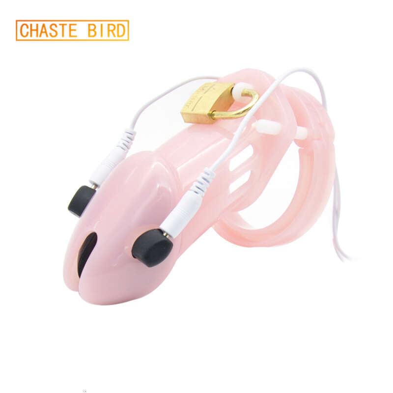 BIRD CHASTE Standard Cage Male Electro Chastity Device (ECB) Shock Belt Cock Penis Lock Plastic Adult Sleeve Sex Toys A191