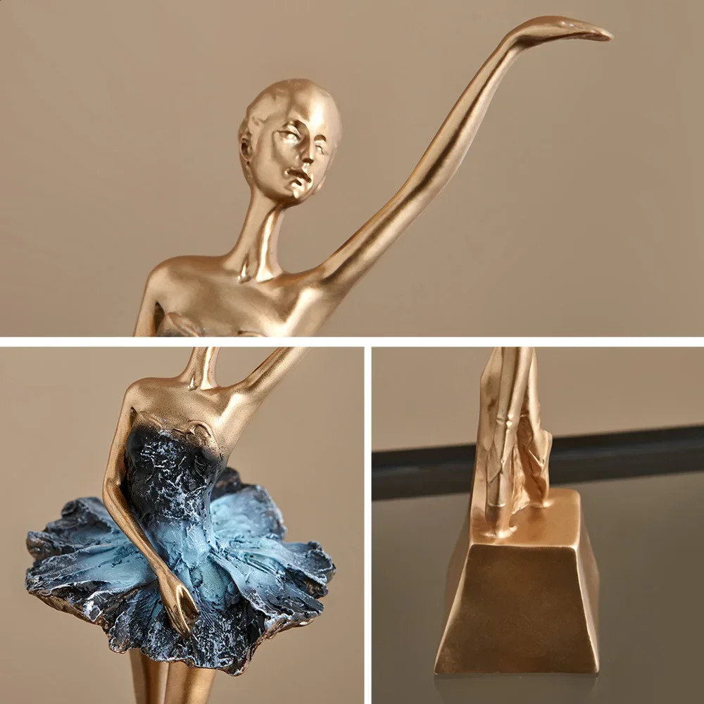 Aesthetic Elegant Ballet Girl Statue Decorative Ornaments Living Room TV Cabinet Decoration Accessories Home Decor Crafts 240724