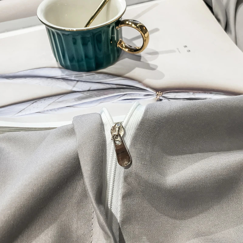 Highquality Embroidered Queen Bedding Set King Size Soft Skin Friendly Duvet Cover with Bed Sheet Simple Blanket Sets 240724