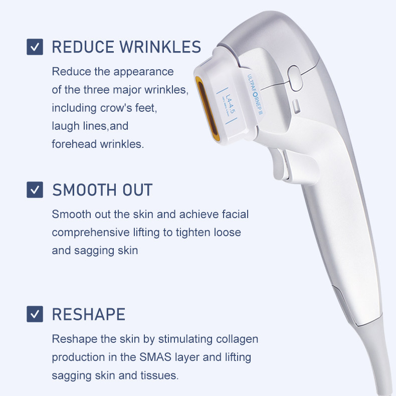 2025 New Portable HIFU Ultrasound Skin Resurfacing Smas Fascia Wrinkle Removal Anti-aging Skin Rejuvenation 2 Handles HIFU Beauty Instrument