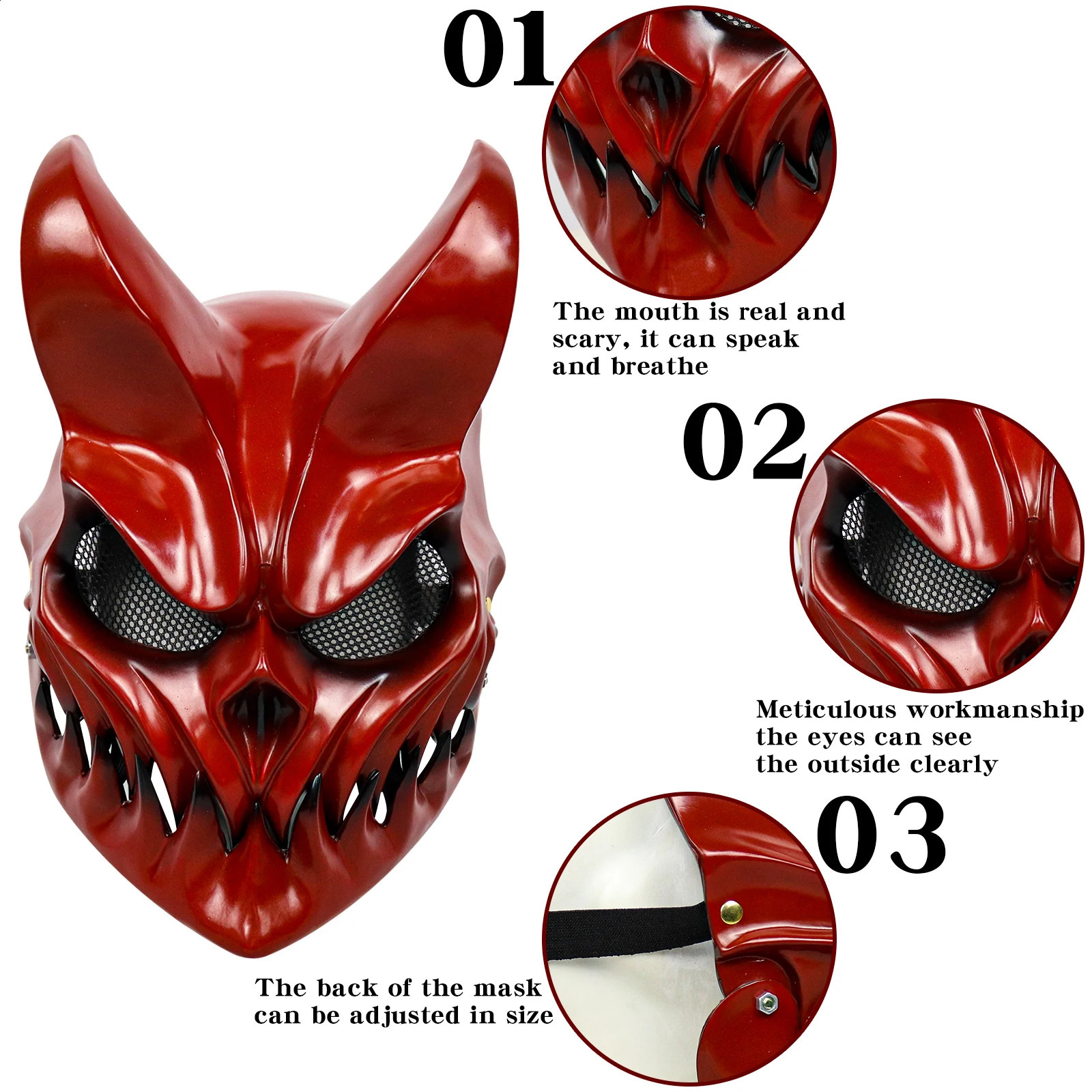 Bulex Slaughter To Prevail Alex Terrible Masks Prop Cosplay Mask Halloween Party Deathcore Darkness Mask 240724