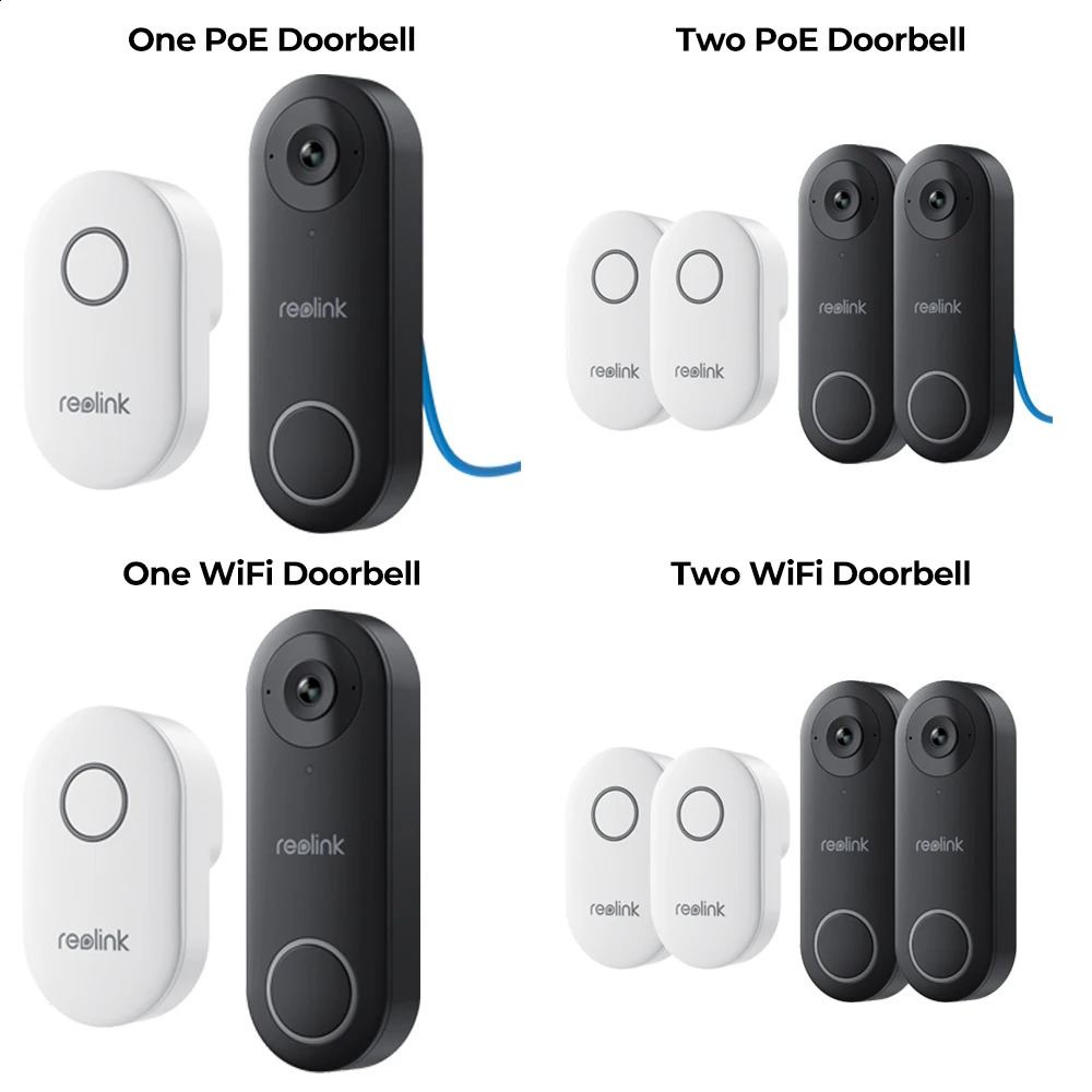 Reolink 2KVideo Doorbell WiFi and PoE Smart Outdoor Home Video Intercom Human Detection Wired Doorbell Supports Chime Alexa 240925