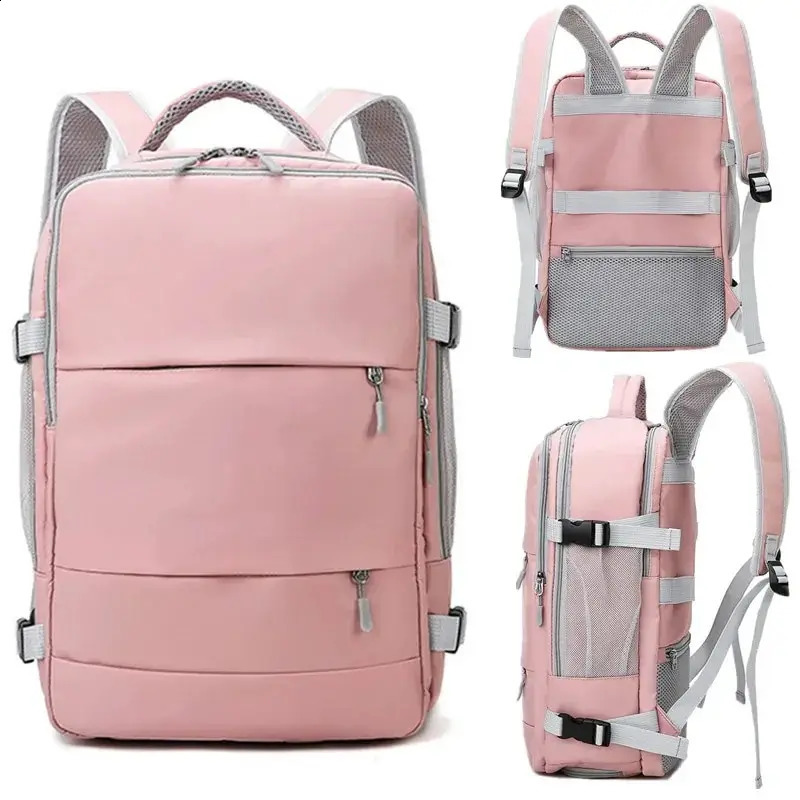 Travel Backpack Women Large Capacity Waterproof AntiTheft Casual Daypack Bag with Luggage Strap USB Charging Port Backpacks 240724