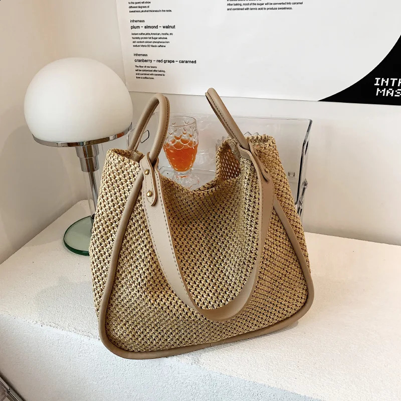 Beach Bags Womens Summer Bag Beach Bags Tote Handbag Handmade Woven Straw Shoulder Purses women bag 240724